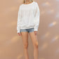 Rhinestone Fringe Pullover Top