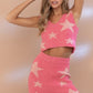 Soft Star Print Tank Pant Set