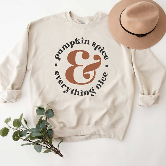 Pumpkin Spice Everything Nice Graphic Sweatshirt