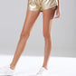 Metallic Drawstring Shorts