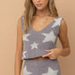 Soft Star Print Tank Pant Set