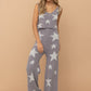 Soft Star Print Tank Pant Set