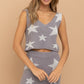 Soft Star Print Tank Pant Set