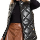 Vegan Leather Puffer Vest