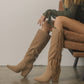 OASIS SOCIETY OUT WEST - Knee-High Fringe Boots