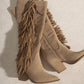 OASIS SOCIETY OUT WEST - Knee-High Fringe Boots