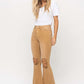 Vintage High Rise Distressed Flare Jeans