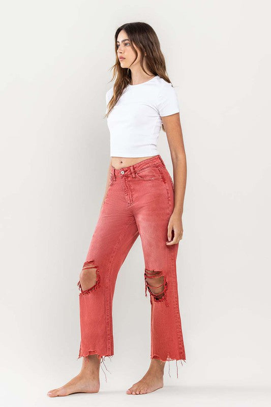 90s Vintage Crop Flare Jeans