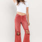 90s Vintage Crop Flare Jeans