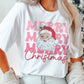 RETRO MERRY CHRISTMAS SANTA Graphic Tee