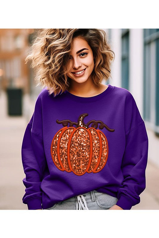 Glitter/embroidered pumpkin