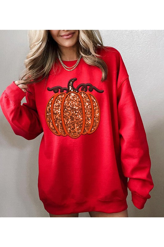 Glitter/embroidered pumpkin