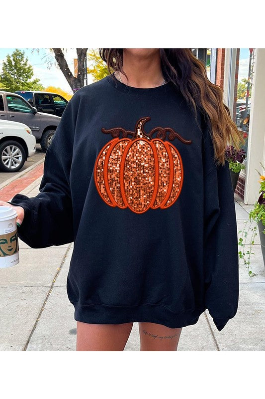 Glitter/embroidered pumpkin