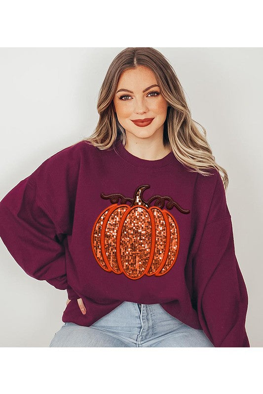 Glitter/embroidered pumpkin