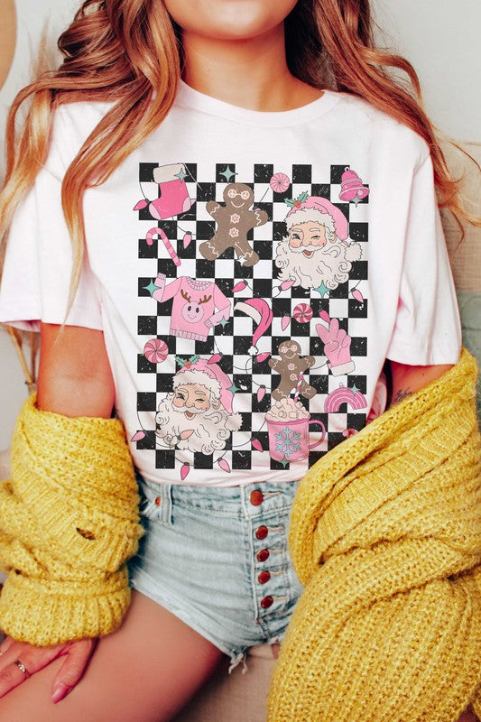 CHECKER CHRISTMAS VIBES Graphic Tee