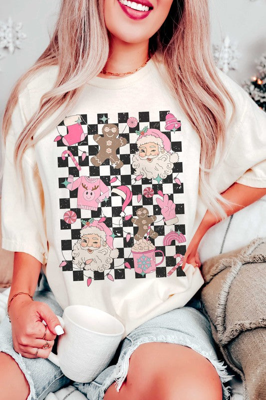 CHECKER CHRISTMAS VIBES Graphic Tee