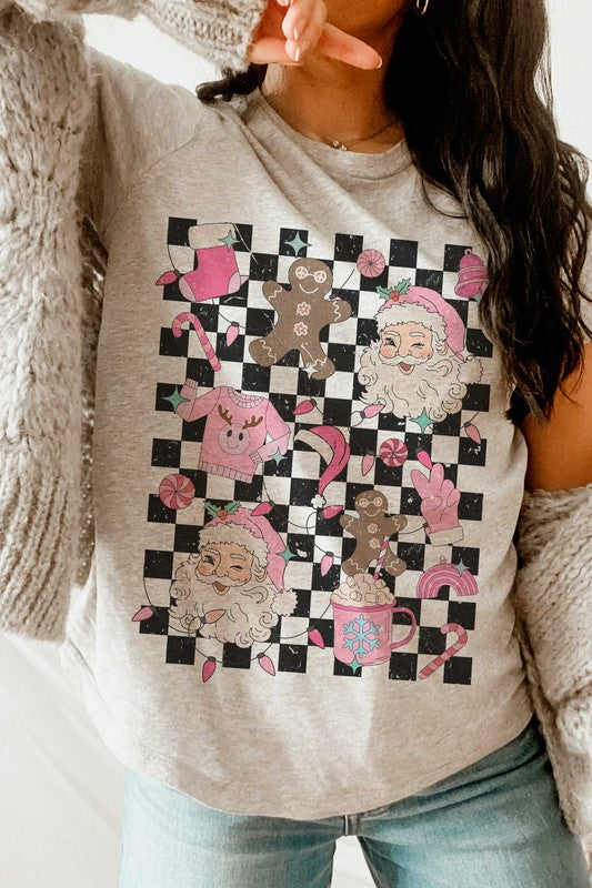 CHECKER CHRISTMAS VIBES Graphic Tee