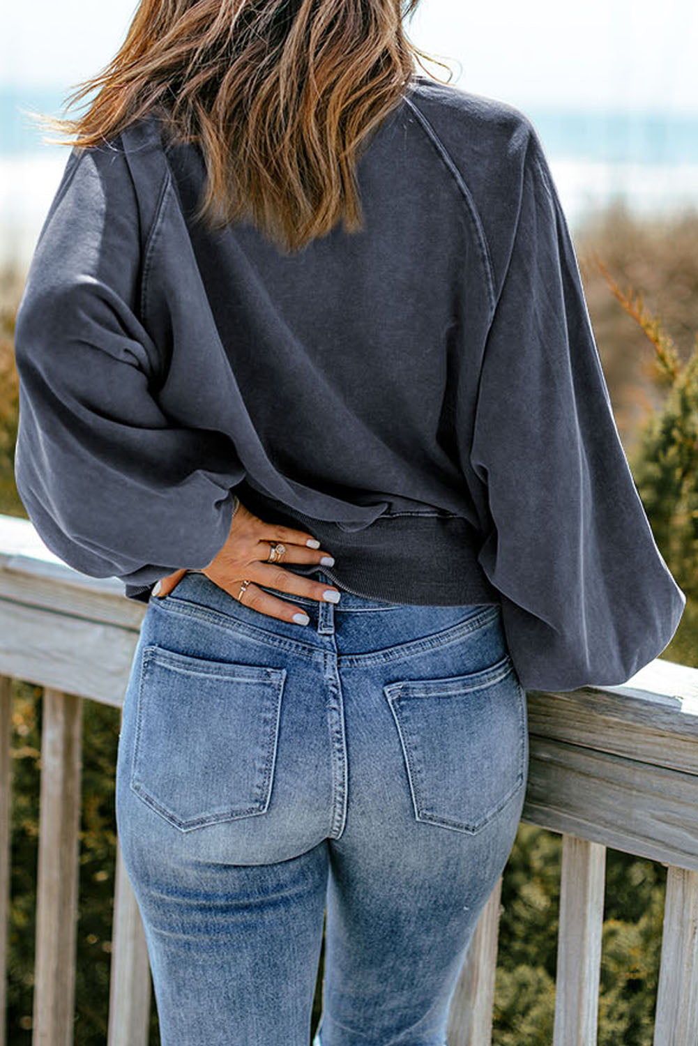 Lantern Sleeve Sweatshirt