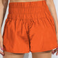 Breathable Smocked Sports Shorts
