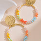 Multicolored Bead Stainless Steel Earrings