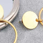 Gold-Plated Stainless Steel Drop Earrings