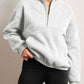 Half-Zip Long Sleeve Sweatshirt