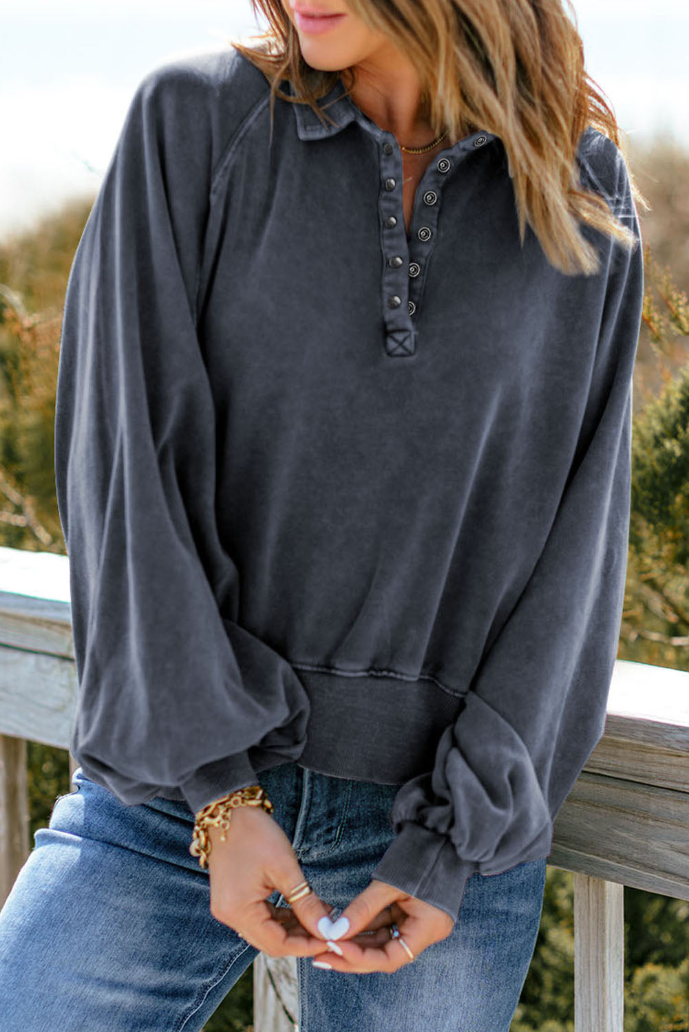 Lantern Sleeve Sweatshirt