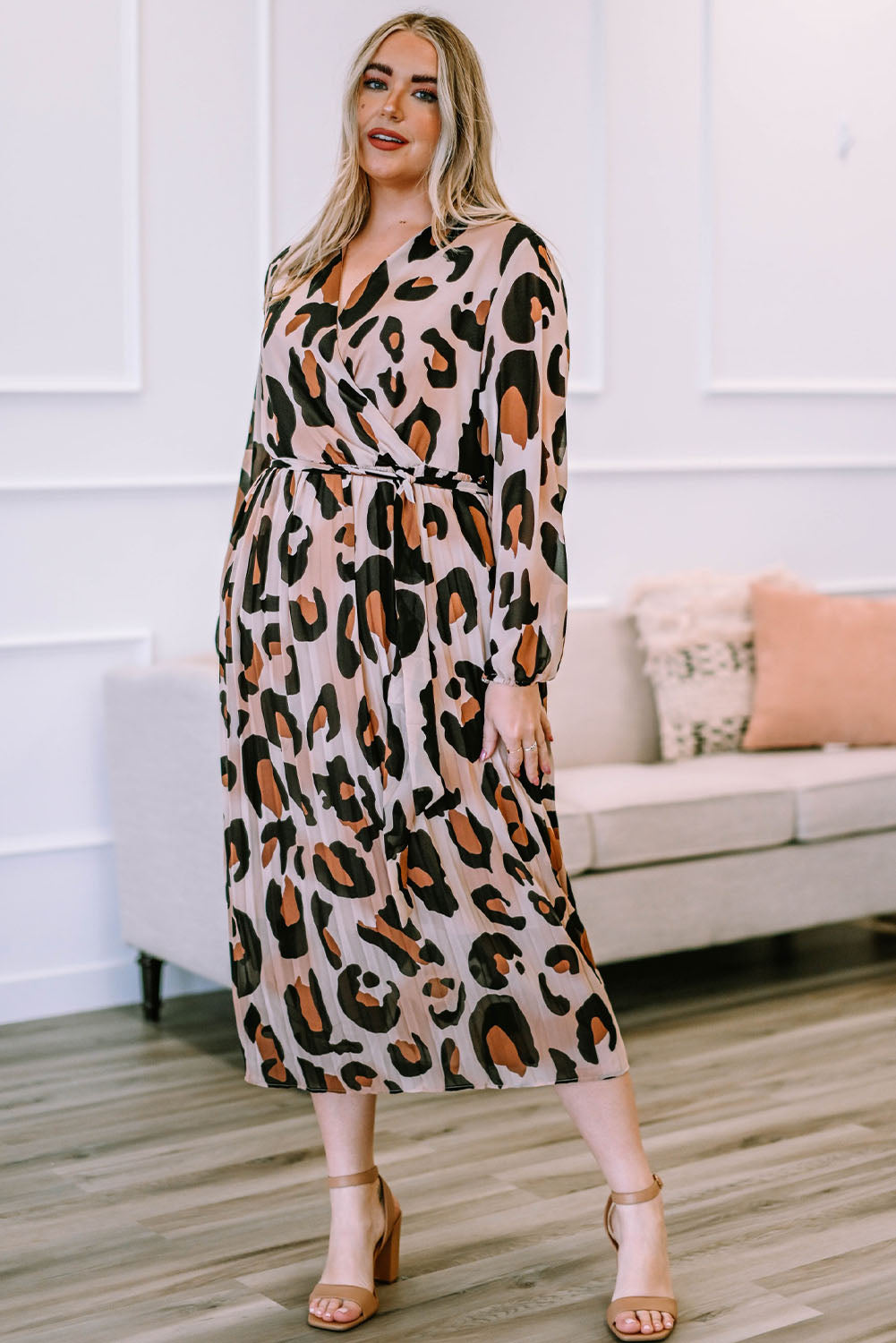 Plus Size Leopard Dress