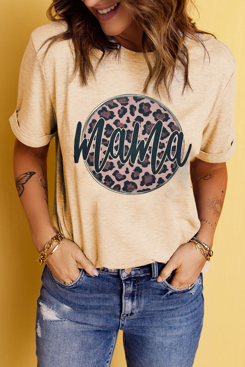 MAMA Leopard Graphic tee