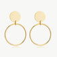 Gold-Plated Stainless Steel Drop Earrings