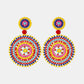 Beaded Boho Style Round Shape Dangle Earrings