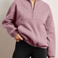 Half-Zip Long Sleeve Sweatshirt