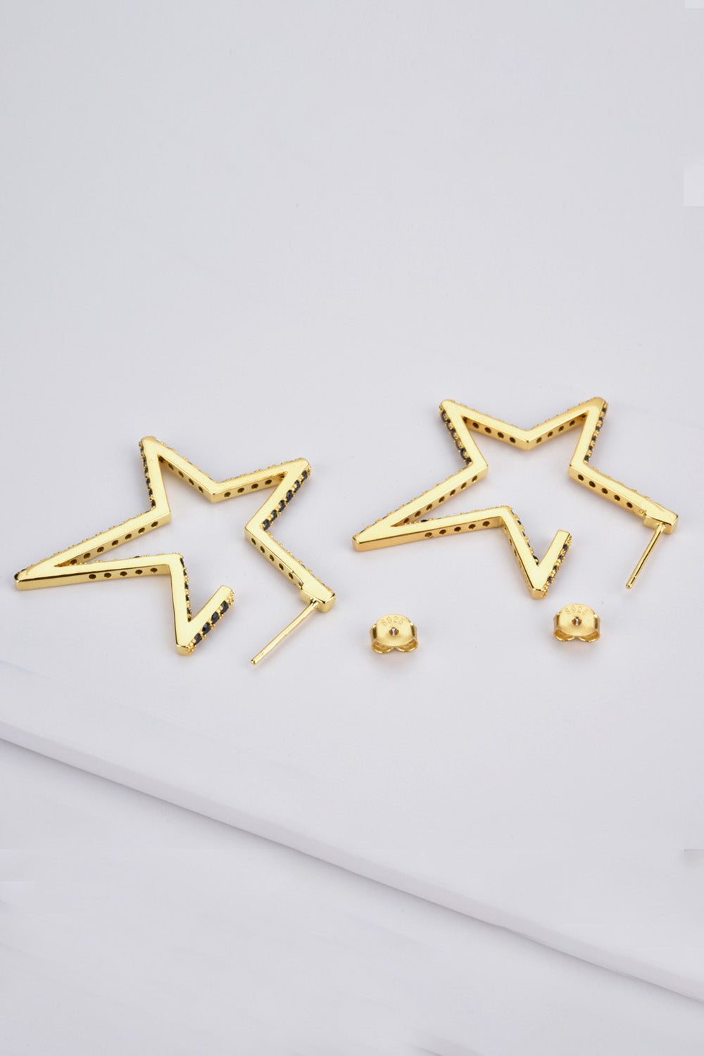 Zircon Star 925 Sterling Silver Earrings