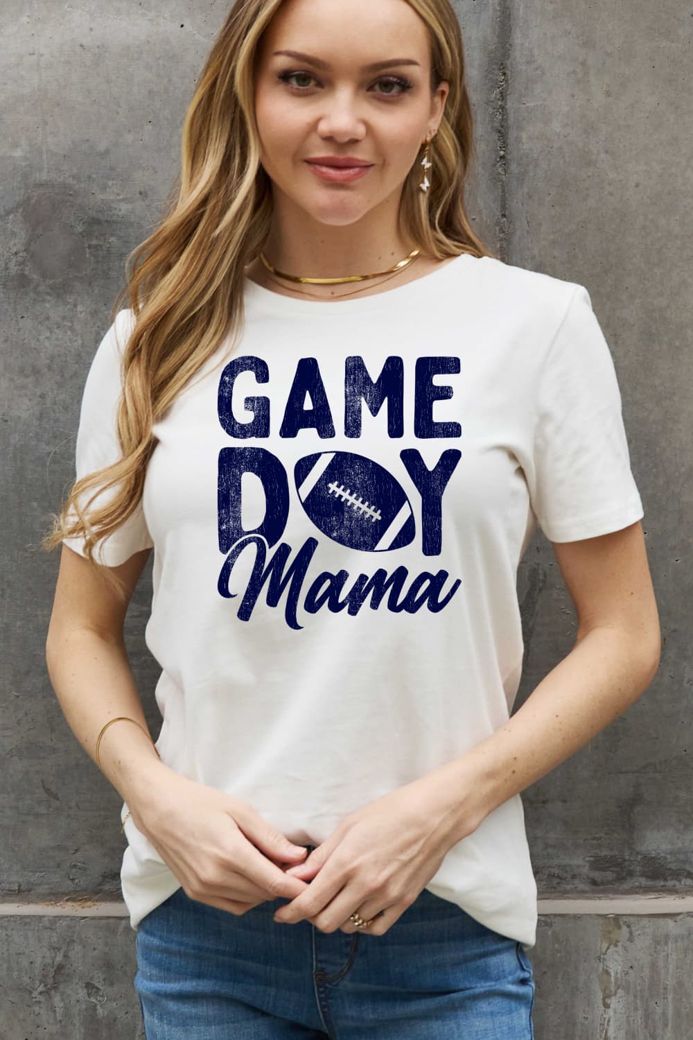 Simply Love-GAMEDAY MAMA Graphic Cotton Tee