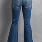 High Waist Flare Jeans with Pockets