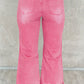 Distressed Raw Hem Jeans with Pockets