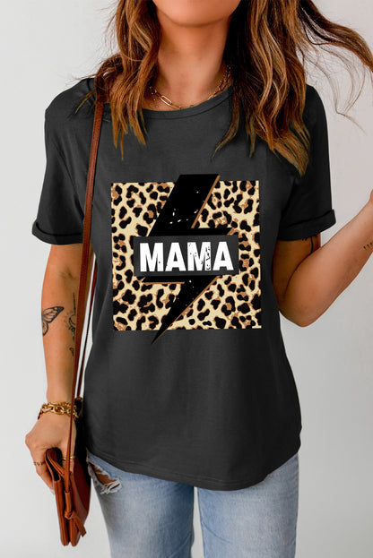 MAMA Leopard Lightning Graphic Tee