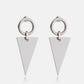 Stainless Steel Triangle Dangle Earrings