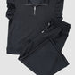 Ruffled Quarter Zip Top and Drawstring Pants Set