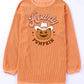 HOWDY Pumpkin Graphic Ribbed Sweatshirt