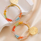 Multicolored Bead Stainless Steel Earrings