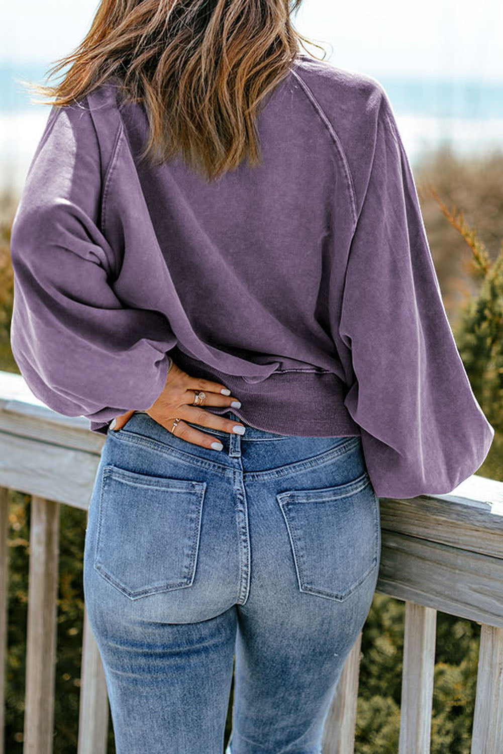 Lantern Sleeve Sweatshirt