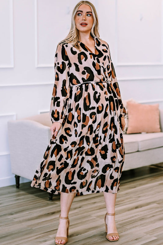 Plus Size Leopard Dress