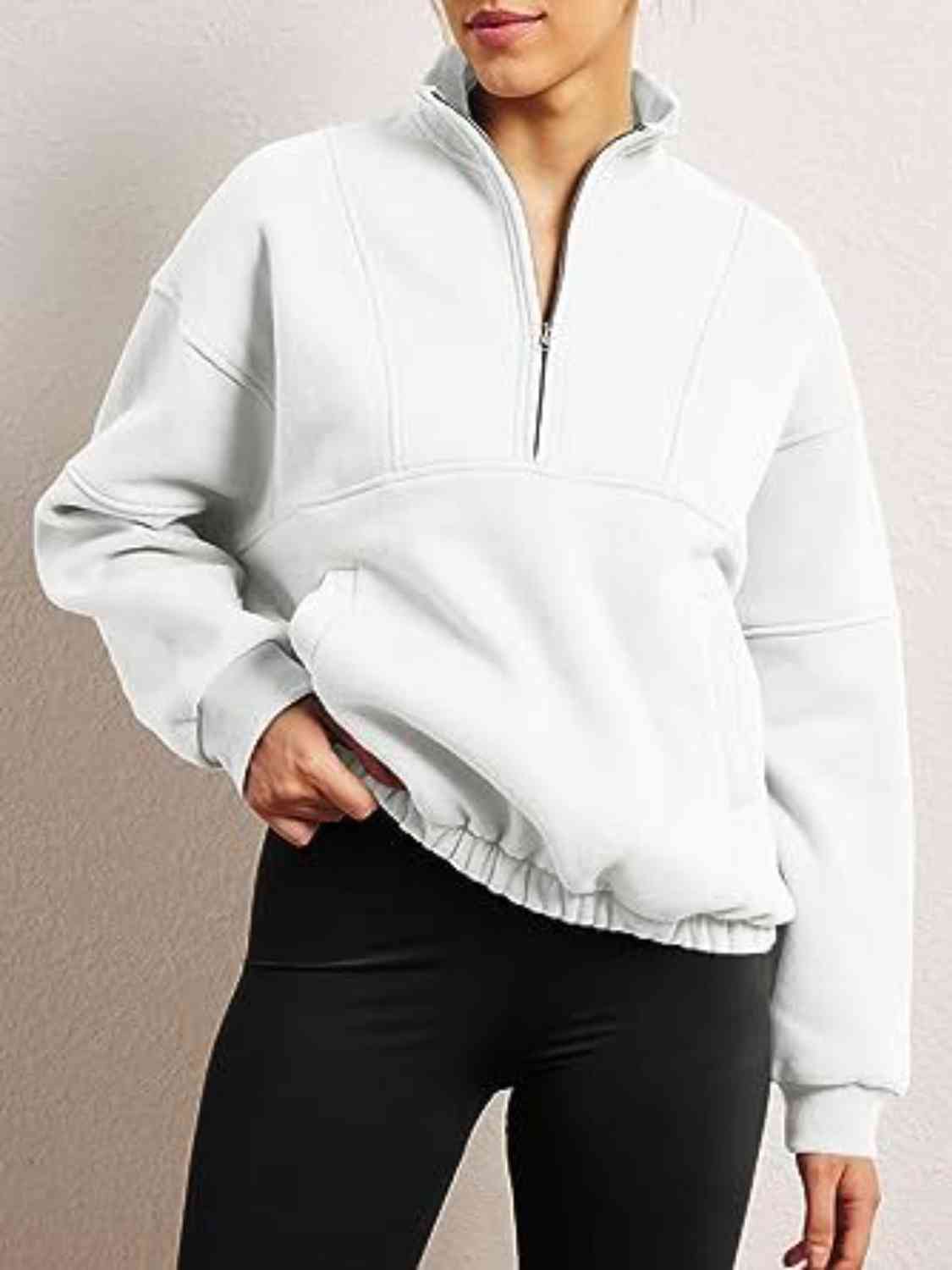 Half-Zip Long Sleeve Sweatshirt