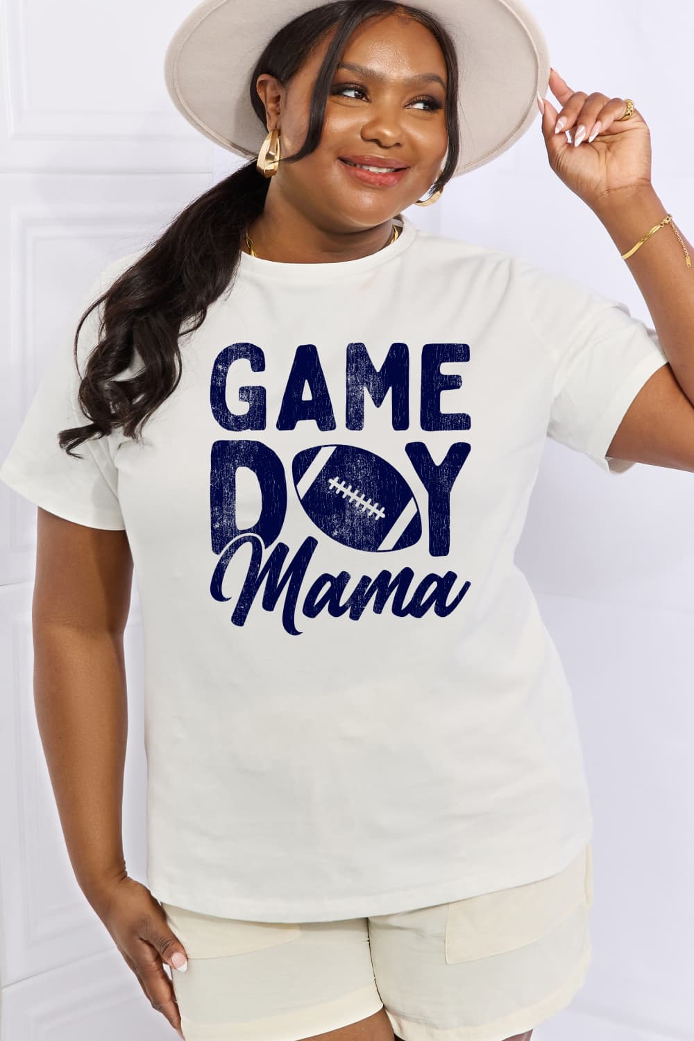 Simply Love-GAMEDAY MAMA Graphic Cotton Tee