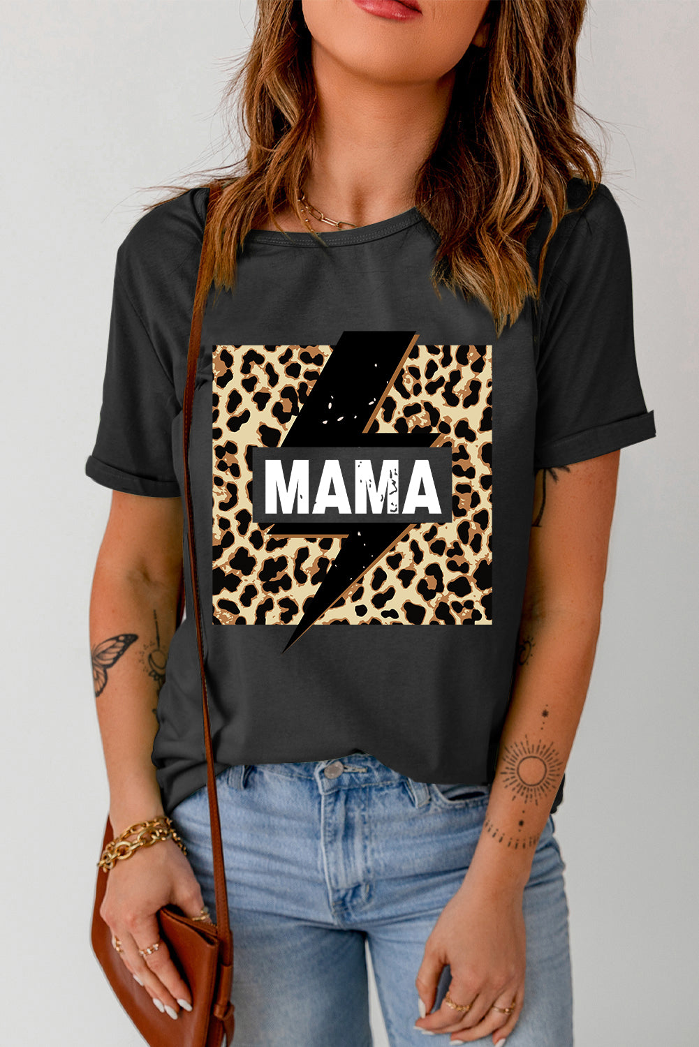 MAMA Leopard Lightning Graphic Tee