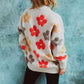 Fuzzy Flower Cardi