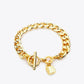 Lock Charm Toggle Clasp Bracelet