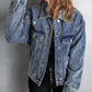 Studded Button Down Denim Jacket