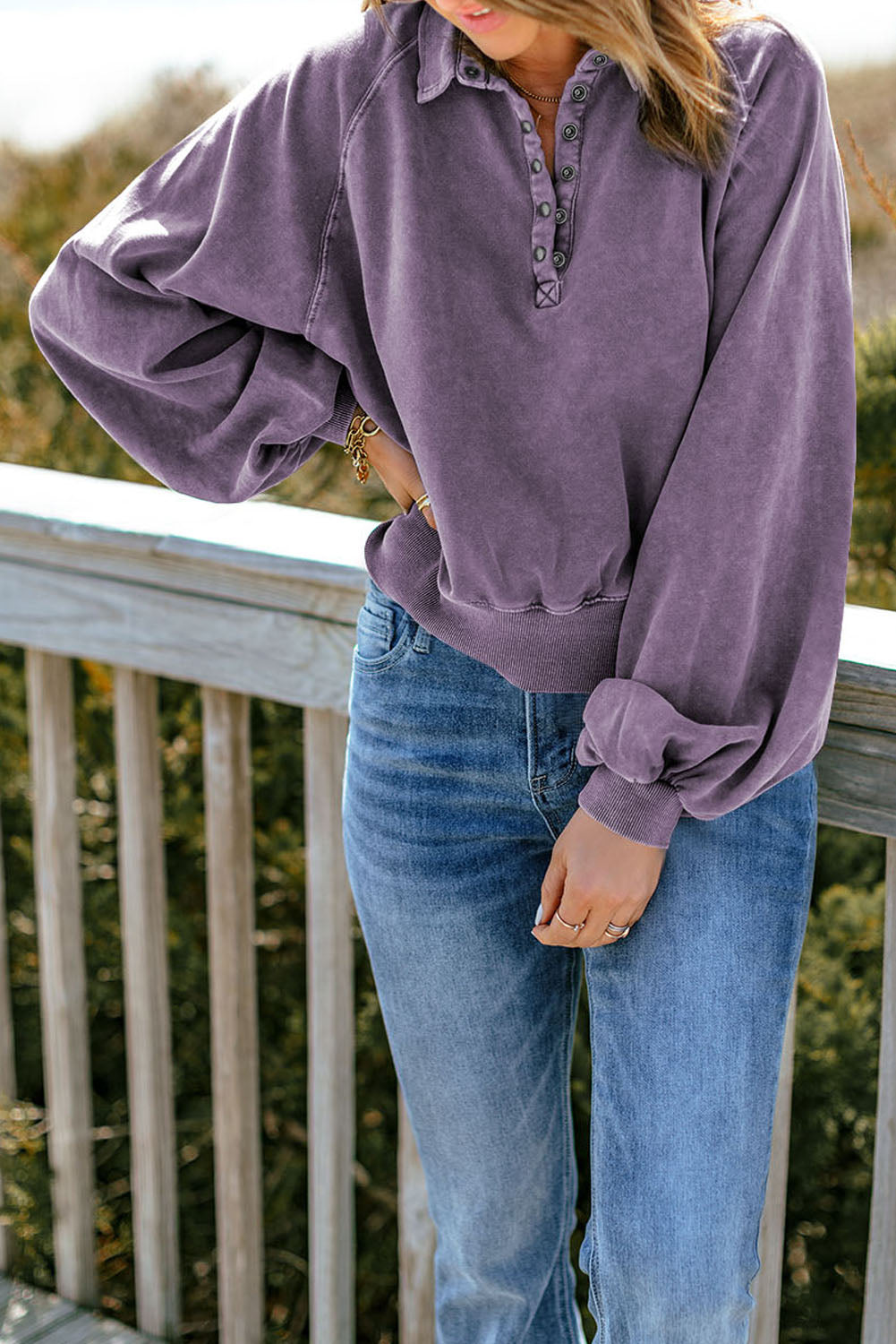 Lantern Sleeve Sweatshirt